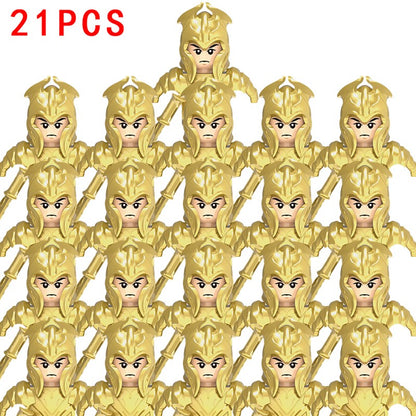 Lord of the Rings Elfos Orcs Exército Anões Rohan Mini Bonecos de Ação Blocos de Montar Brinquedos para Crianças Presente de Aniversário