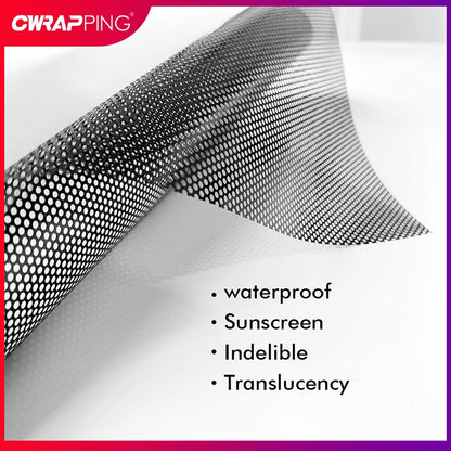 One Way Perforated Film  Self Adhesive Suitable for Cars Headlight Tint Perforated Black Vinyl Film Sticker Privacy Window Film