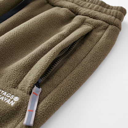 Brand Winter Wool Sweatpants Men's Thickened Double-Sided Fleece Casual Trousers Jogger Men's Outdoor Down Cotton Warm Pants