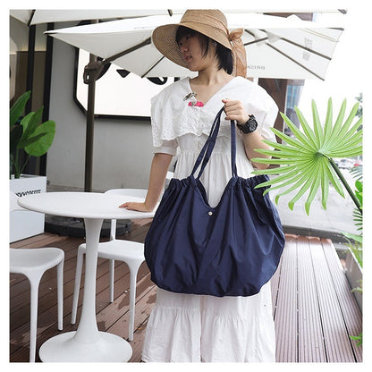 Fashion Foldable Shopping Bag Environmental Protection Large Capacity Supermarket Shopping Portable Folding Bag Out Handbag