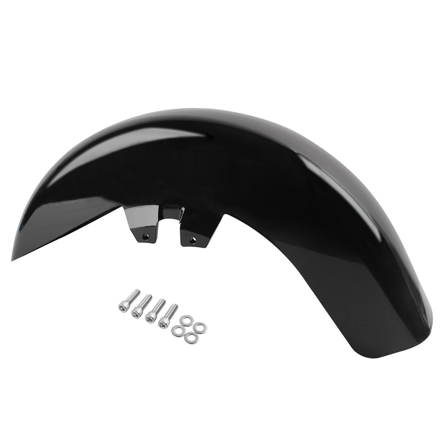 Para-lama dianteiro de plástico ABS preto vívido para motocicleta Harley Touring Road Electra Street Glide 1989-2013