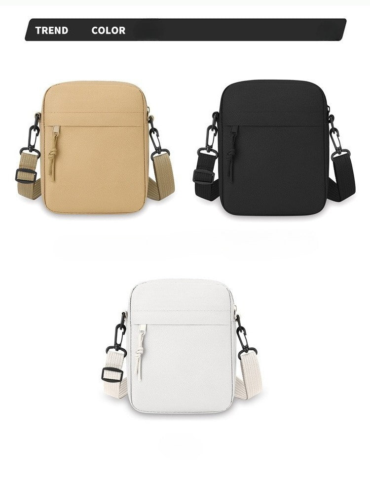 Simple Solid-Color Men's Mini Crossbody Bag - Lightweight and Stylish Ideal for Casual Use and Carrying Phones