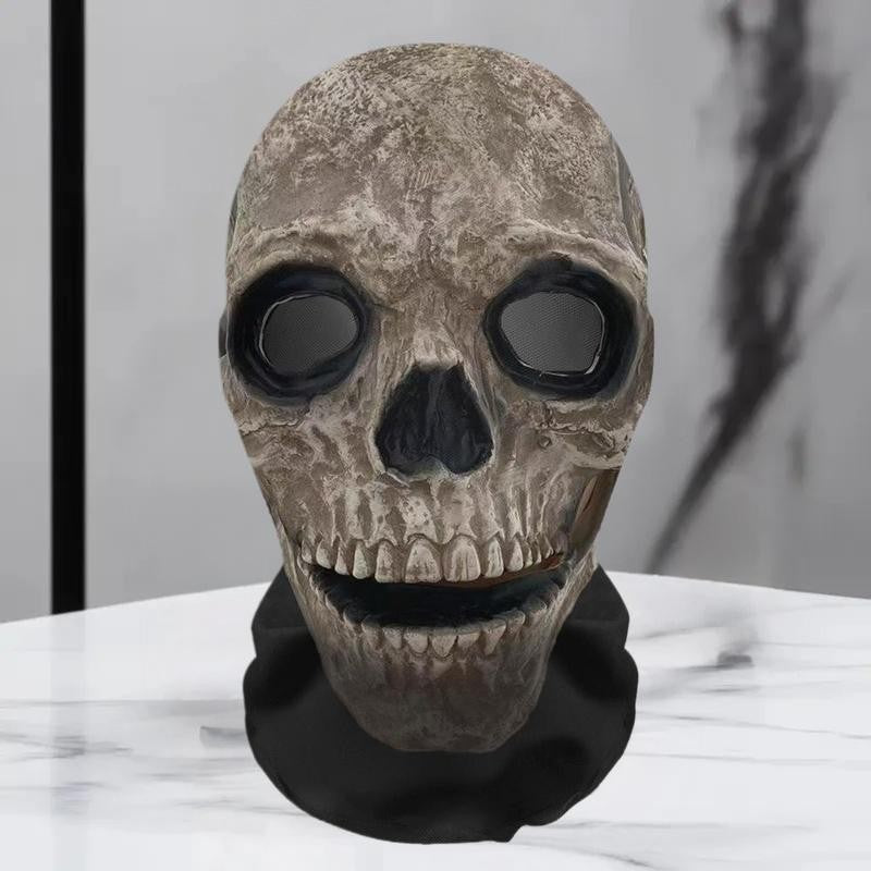 Halloween Ghost 3D Printed Mask, Stretchy Mesh Full Head Accessory, Fun Horror Cosplay Party Halloween