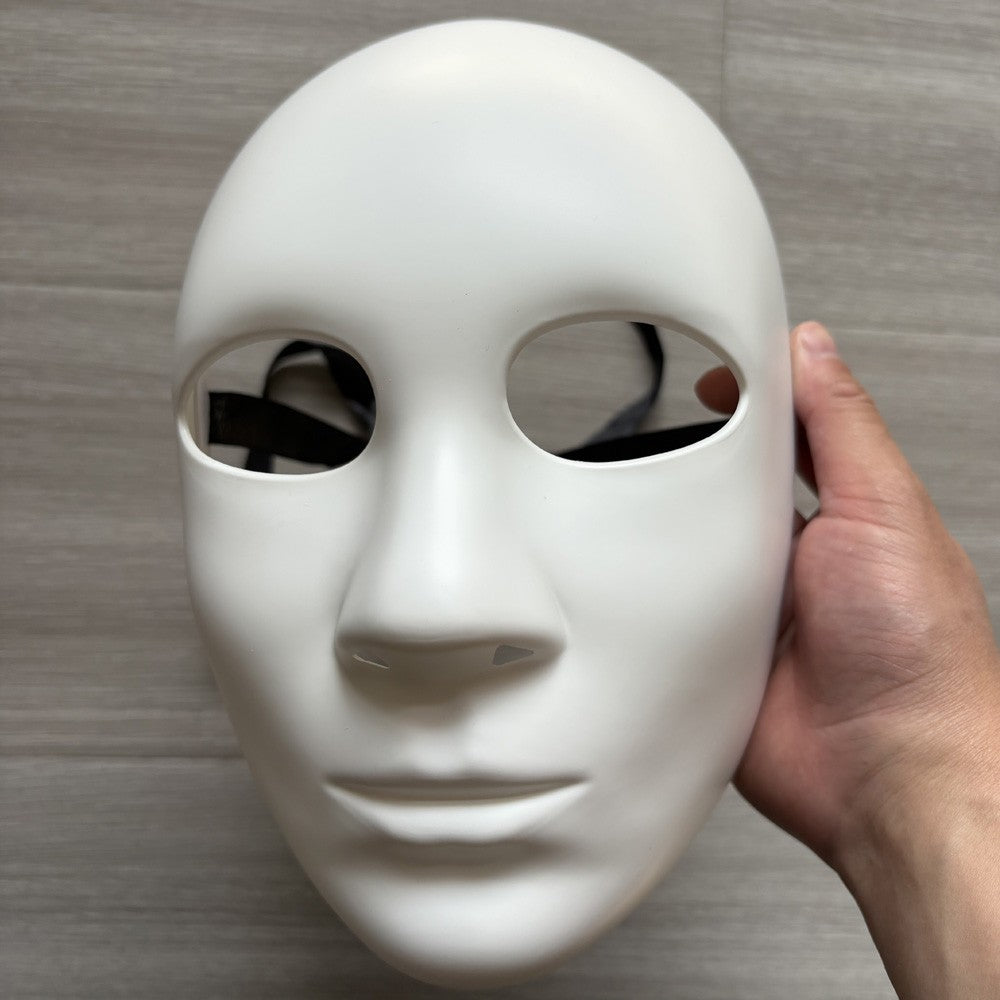 Blank Face Mask Cosplay DIY White Hand-Painted Doodle Thicken Plastic Masks Carnival Masquerade Halloween Party Costumes Props
