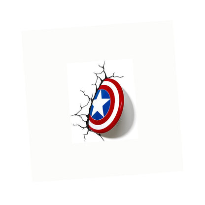 3D Wall Breaking Iron Man, Captain America, Decoration Cute Cartoon Stickers Waterproof Stickers For DIY Scrapbooking,