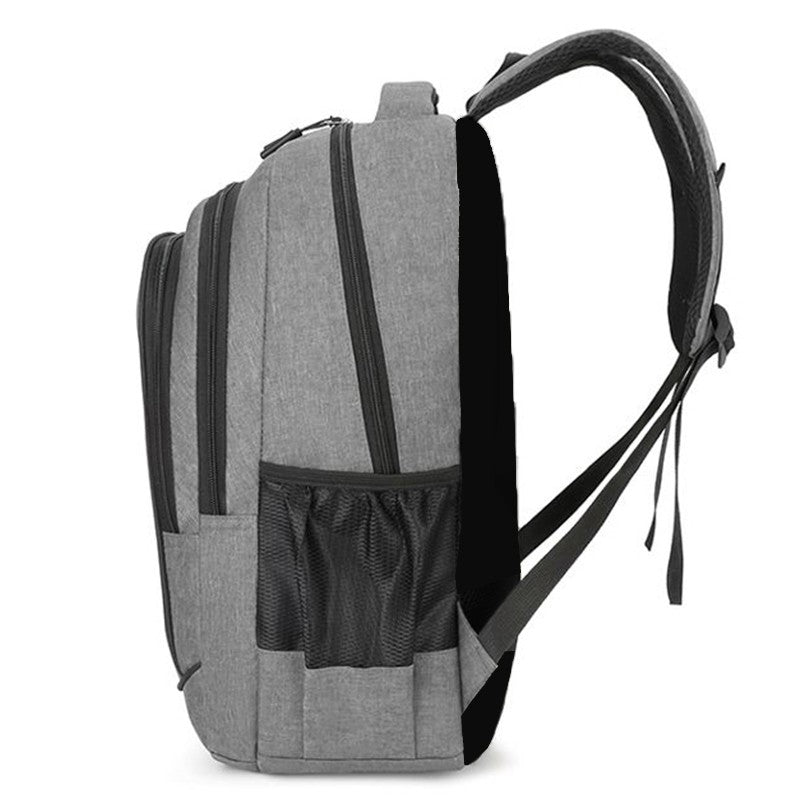 Neutral style backpack for men and women, with multi-layer zippers, suitable for students' school bags and travel bags.