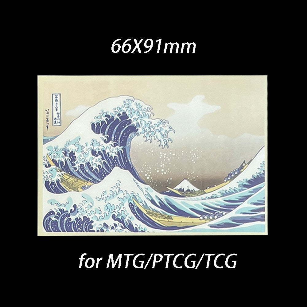 60 UNIDADES Protetores de Carta Multidimensionais Estampas Japonesas de Surf Protetores de Carta de Negociação Protetores de Carta de Desenho Animado para MTG/PKM/YGO