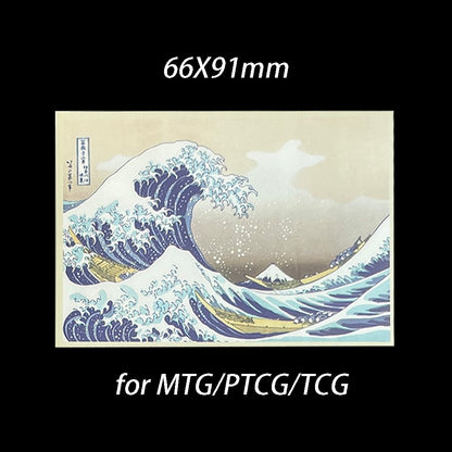 60 UNIDADES Protetores de Carta Multidimensionais Estampas Japonesas de Surf Protetores de Carta de Negociação Protetores de Carta de Desenho Animado para MTG/PKM/YGO