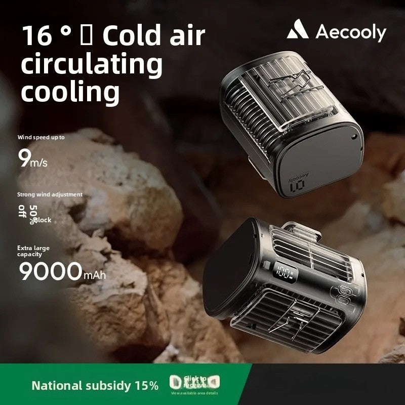 Aecooly Waist Fan Portable Waist Cooling Artifact Tubular Flow High Speed Large Wind Power Violence Small Summer Refrigeration