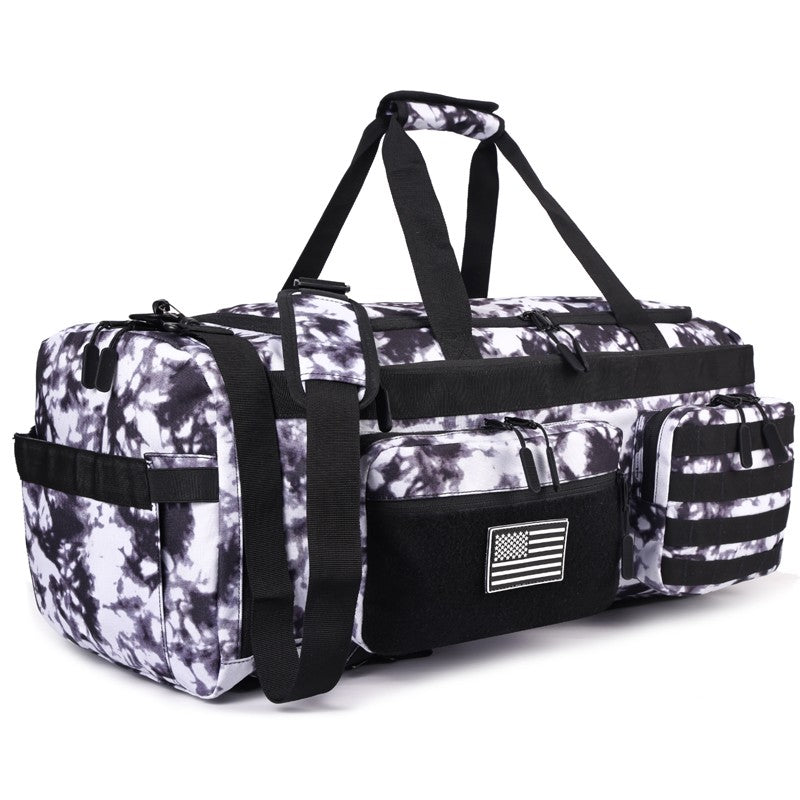 LHI 50L 3 in 1 Travel Duffle Bag Men Large Gym Sports Bags Tactical Military Duffle Backpack with Shoes Compartment & Wet Pocket