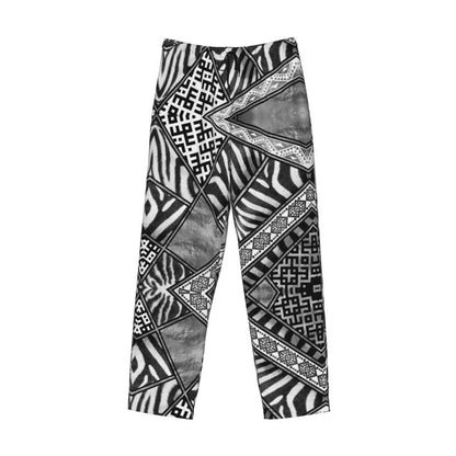 Custom Leopard Print Pajama Pants Men's Animal Skin Sleepwear Lounge Sleep Bottoms Stretch with Pockets