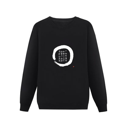 Enso T-shirt With Original Zen Diamond Sutra Calligraphy Pullover men clothing mens clothes new sweatshirt
