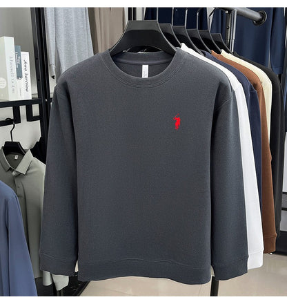 Luxury brand long sleeve T-shirt men's autumn Paul trendy exquisite pony embroidery pullover loose casual round neck sweatshirt
