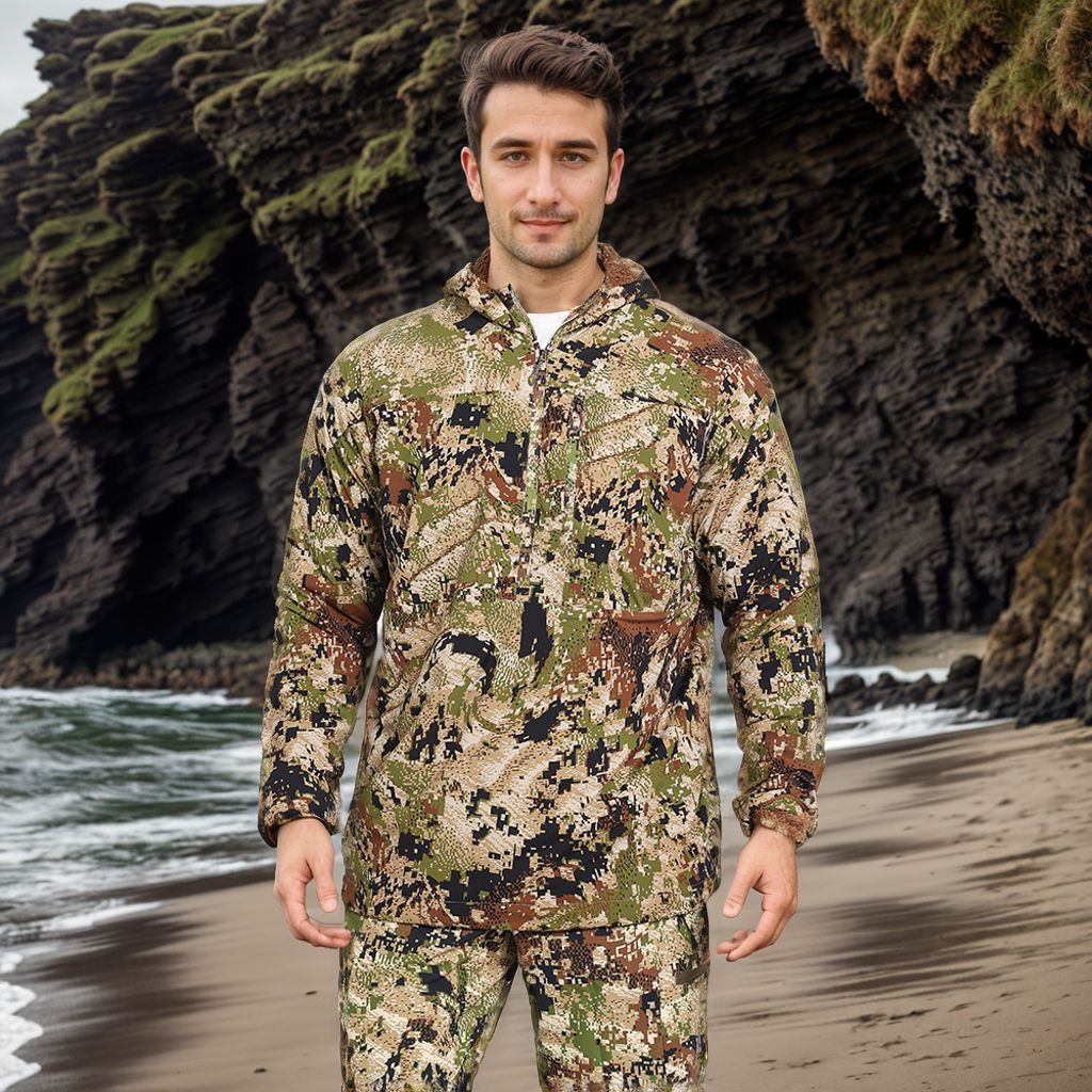 Moletom de alta qualidade para atividades ao ar livre, pesca e caça, camuflado, com forro de lã, jaqueta para primavera e outono.
