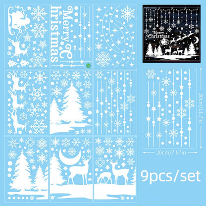 Christmas Gingerbread Man & Candy Cane Window Stickers - Sweet Holiday Decals for Bedroom Living Room Glass Holiday Home Decor