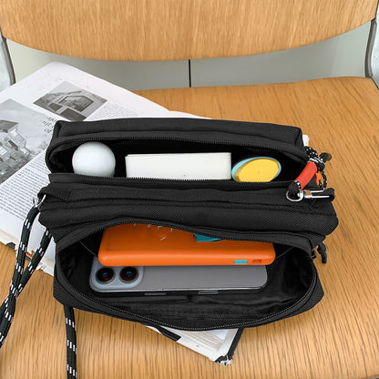 Men's Crossbody Bag, Casual Large-Capacity Daily Travel Water Bottle Umbrella Shoulder Bag, Lightweight Sports Phone Bag