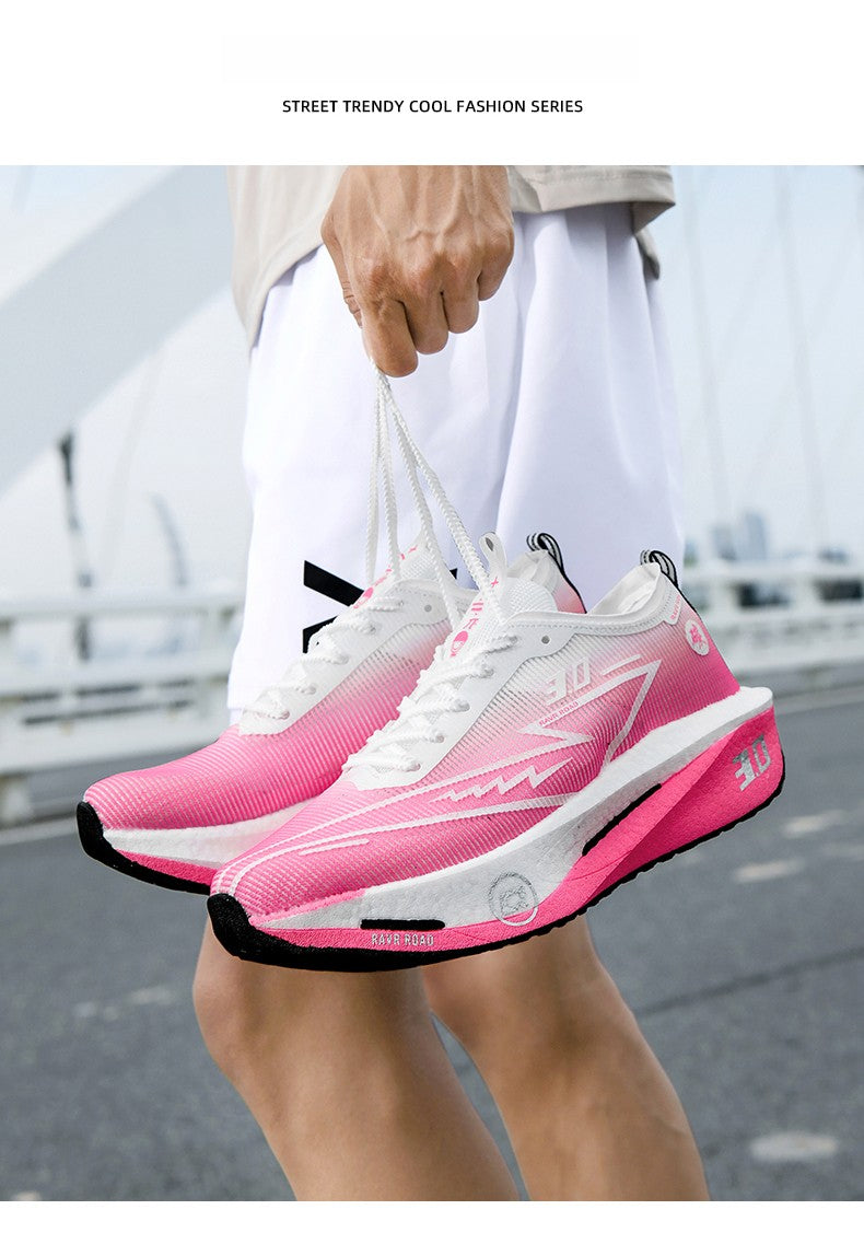 Tênis Masculino de Malha para Conforto 2025, Tênis de Corrida Masculino com Placa de Carbono 3.0, Amortecimento, Esportes, Treino, Corrida, Calçado Especializado para Corrida
