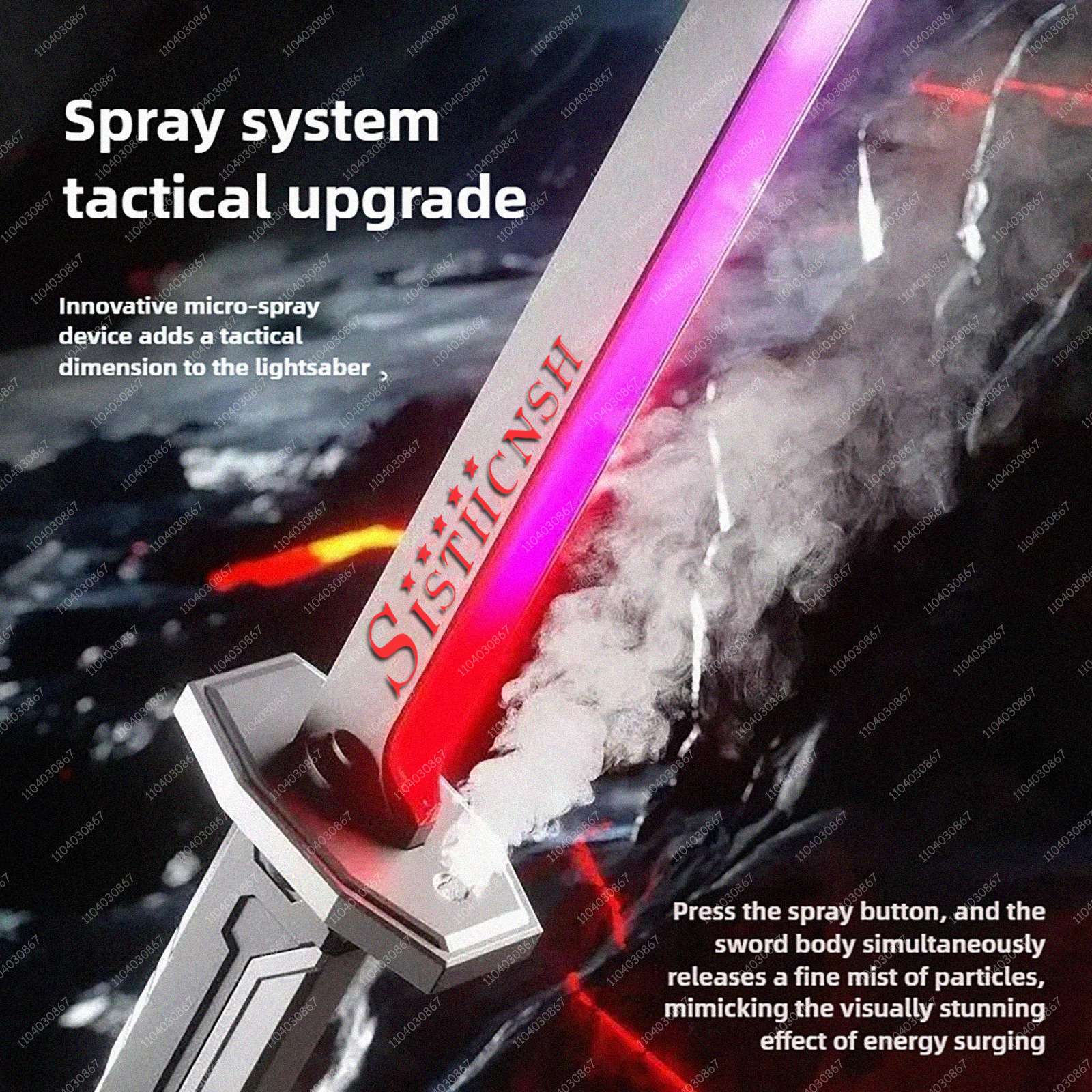 NEW Colorful Streamer Glowing Sword Toys with Spark & Smoke Effect Light Sword Toy for Kids Christmas Birthday Gift Holiday Prop