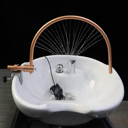 Equipamento de spa capilar Terapia aquática Circulação de água Chuveiro cascata para lavatório de salão Cama de salão Equipamento de salão estilo japonês