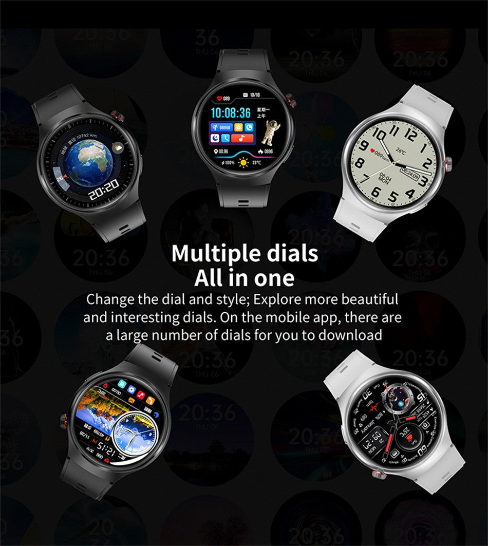 Smartwatch Masculino GT4 Pro 2026: Monitor de Saúde, à Prova D'água, Chamada BT, Tela AMOLED 360*360, Rastreamento GPS, Bússola, Novo Modelo Militar