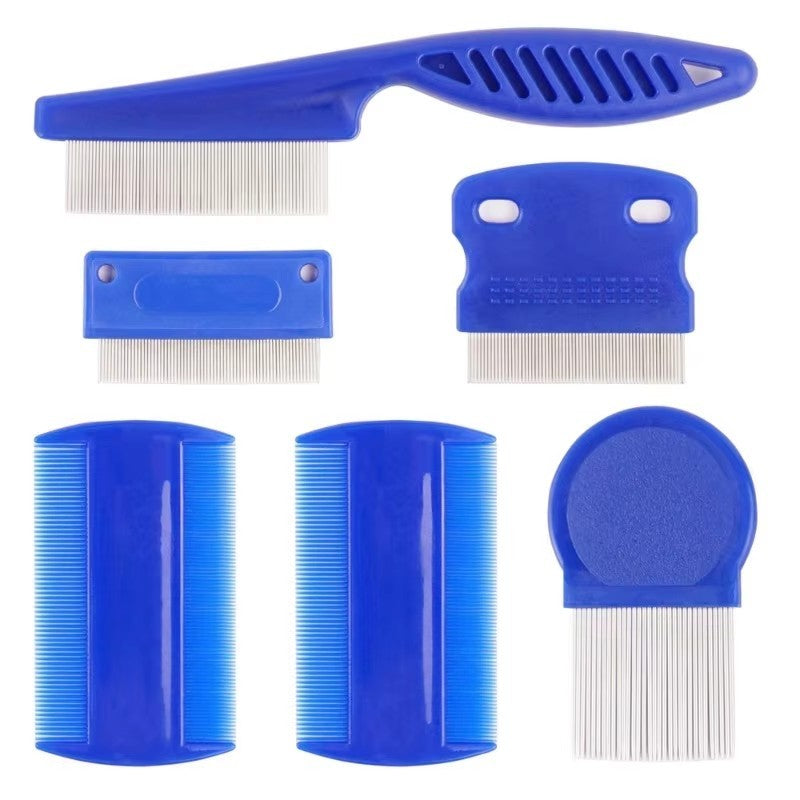 4-Piece/6-Piece Pet Comb Set, Flea Removal Grooming Plastic Comb for Cats, Dog Cleaning Comb Set, Hair Removal Comb