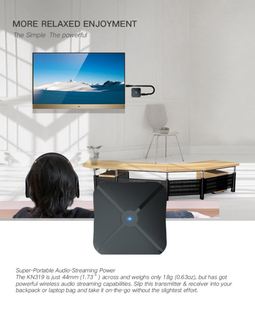 2 in 1 Bluetooth Transmitter Receiver Wireless 3.5mm AUX Stereo Bluetooth Audio Receiver Adapter  For Car TV/Home Audio Systems