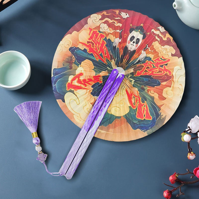 Chinese Japanese Style Silk Fan Folding Fan Wedding Fan Art Gifts Dance Hand Fan Vintage Bamboo Folding Hand Held Flower Fan