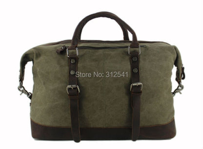Bolsas de viagem de couro e lona militar vintage masculinas Bolsas de mão para viagem Bolsas de viagem masculinas sacola de viagem bolsa grande de fim de semana bolsa para pernoite