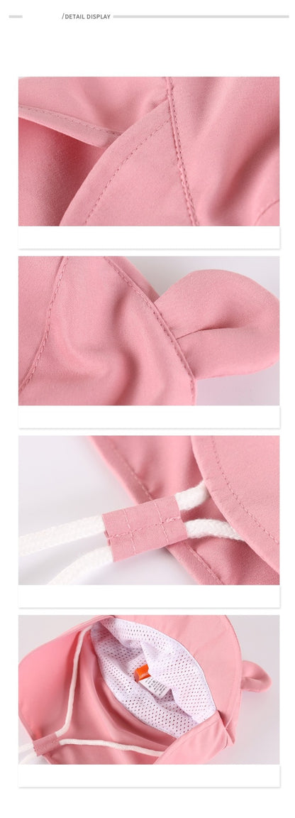Chapéus de Sol Ajustáveis para Bebês com Proteção de Nuca - Chapéu Infantil Perfeito para Natação e Brincadeiras para Meninas e Meninos