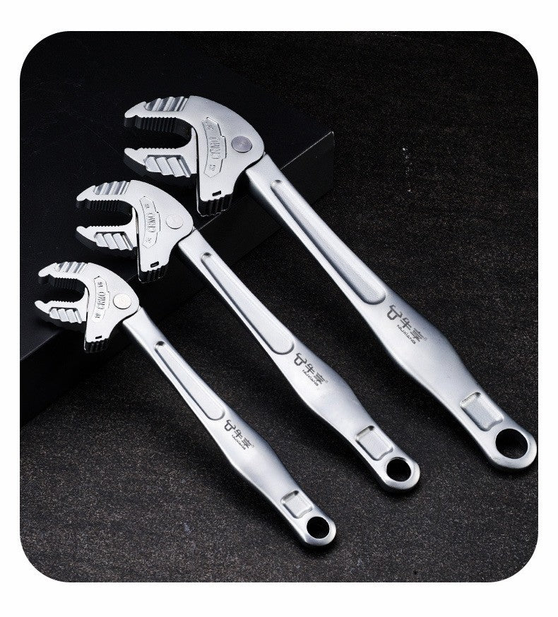 Chave Catraca de Mola com Travamento Automático, Chave Garra de Caranguejo Industrial Pesada, Mandíbula Larga Ajustável para Fabricação de Tubos Automotivos