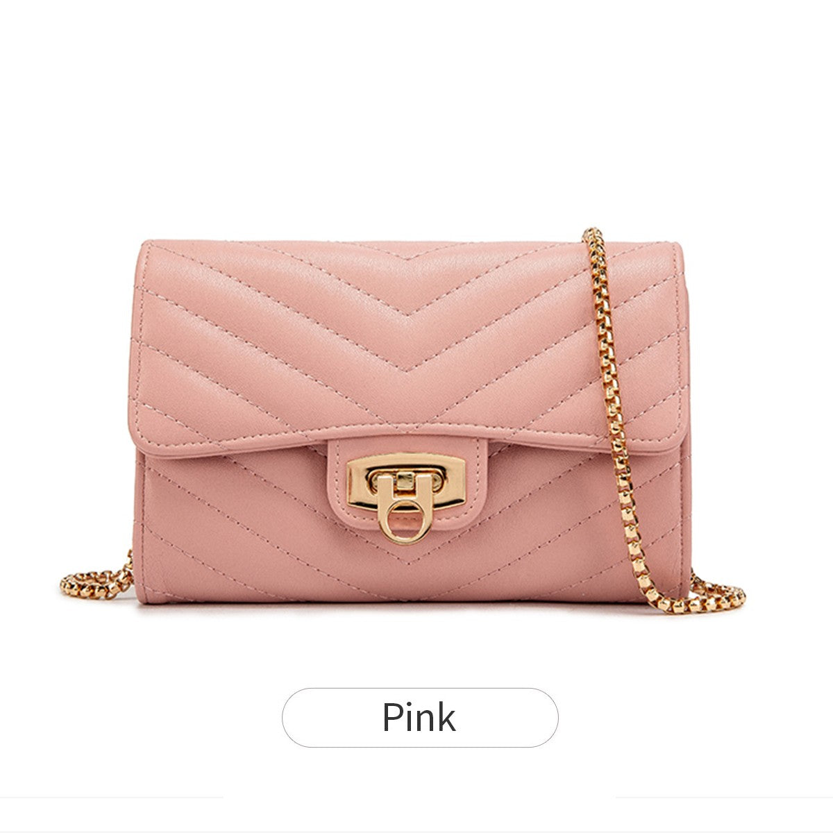 Stylish women's quilted handbag/wallet highquality PU leather crossbody bag casual portable versatile women's clutch