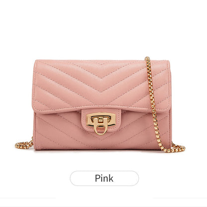 Stylish women's quilted handbag/wallet highquality PU leather crossbody bag casual portable versatile women's clutch