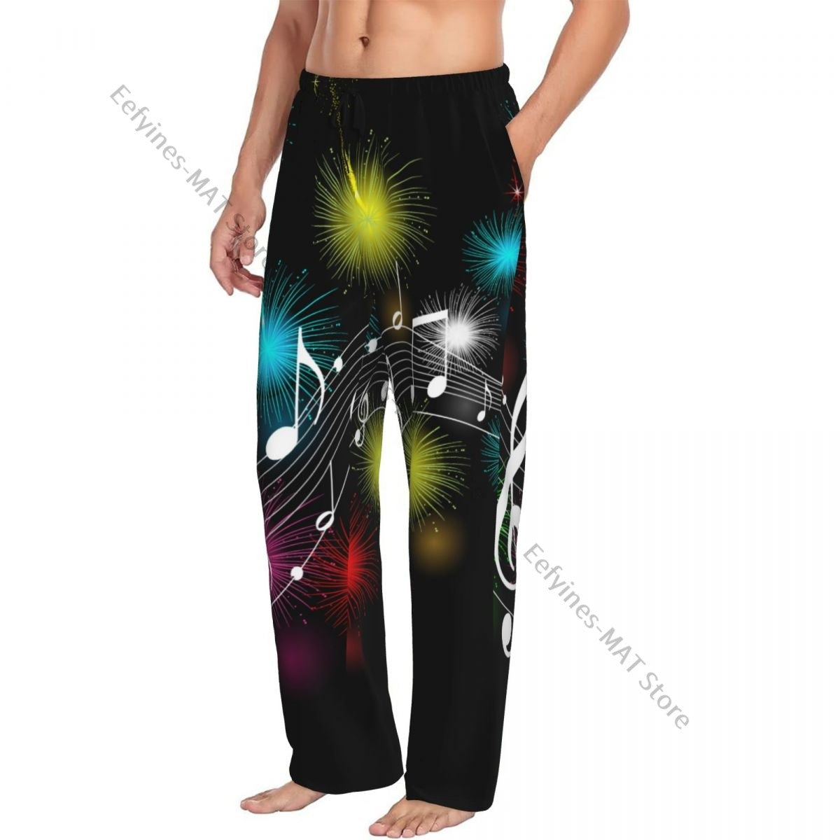 Cute Hedgehog Mens Pajamas Pyjamas Pants Lounge Pants Sleep Bottoms