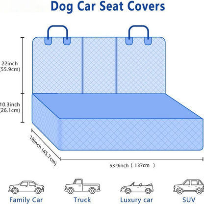 Capa de Assento de Carro para Cachorro Impermeável Transportador de Pet para Viagem Rede para Cães Pequenos Médios Grandes Tapete de Segurança para Banco Traseiro do Carro
