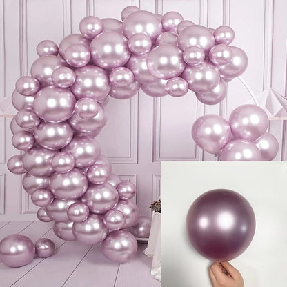 10/30pcs Metallic Biue Balloons Bridal Wedding Chrome Purple Gold Silver Globos Graduation Birthday Party Baby Shower Decoration
