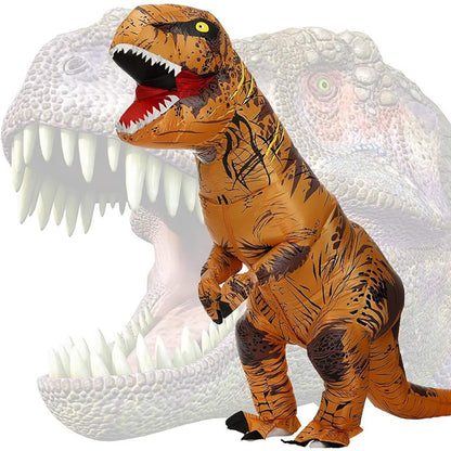 T-Rex Dinosaur Inflatable Costume Purim Halloween Party Cosplay Fancy Suits Mascot Cartoon Anime Dress for Adult