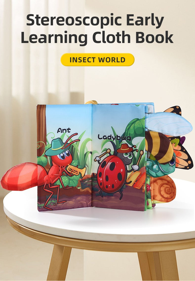 Baby Cloth Book Baby Toys 0-3 Year Old Infant Early Education Toys 6 Pages Cloth Book