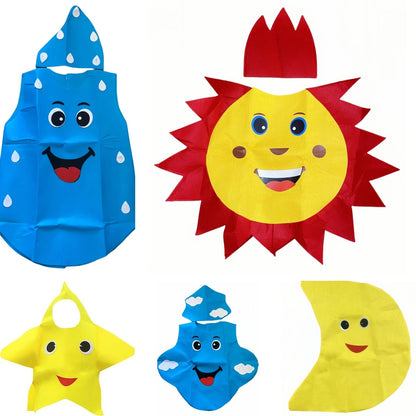 Sun Moon Star Waterdrop Cloud Weather Cosplay Costume Party Performance Costumes Dress Cute Halloween Role Play