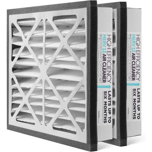Zephyr 14x14x3 VGF Merv 13 Pleated Air Cleaner Filters for Whole Home Return Air Grilles Box of 2