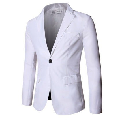 Men's Workwear Blazer Casual Spring Male Pocket Buesiness Slim Fit One Button Closure Uniform ZJFS-02020001