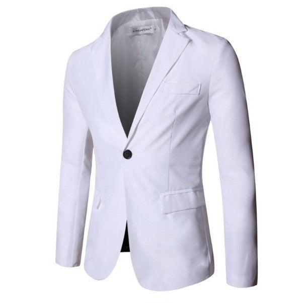 Men's Workwear Blazer Casual Spring Male Pocket Buesiness Slim Fit One Button Closure Uniform ZJFS-02020001