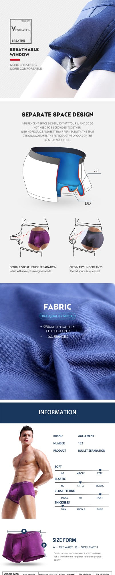 Austrian spermatic cord bullet separation underwear men's scrotal vein underpants Ice silk pouch curved men's boxers