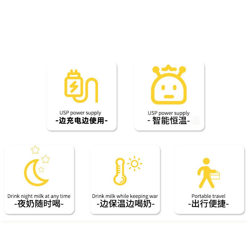 USB Milk Water Warmer Travel Stroller Insulated Bag Baby Nursing Bottle Heater Safe Kids Supplies for Outdoor Winter