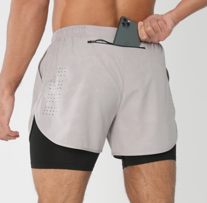 Gym Shorts Men Running Shorts with Liner Pockets Towel Loop Quick Dry Lightweight Workout Men's Breathable Athletic Sport Shorts