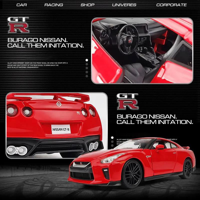 Bburago 1:24 Nissan GTR R35 2017 Alloy Car Diecasts & Toy Vehicles Car Model Miniature Scale Model Car Toy For Children