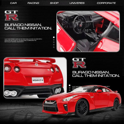 Bburago 1:24 Nissan GTR R35 2017 Alloy Car Diecasts & Toy Vehicles Car Model Miniature Scale Model Car Toy For Children