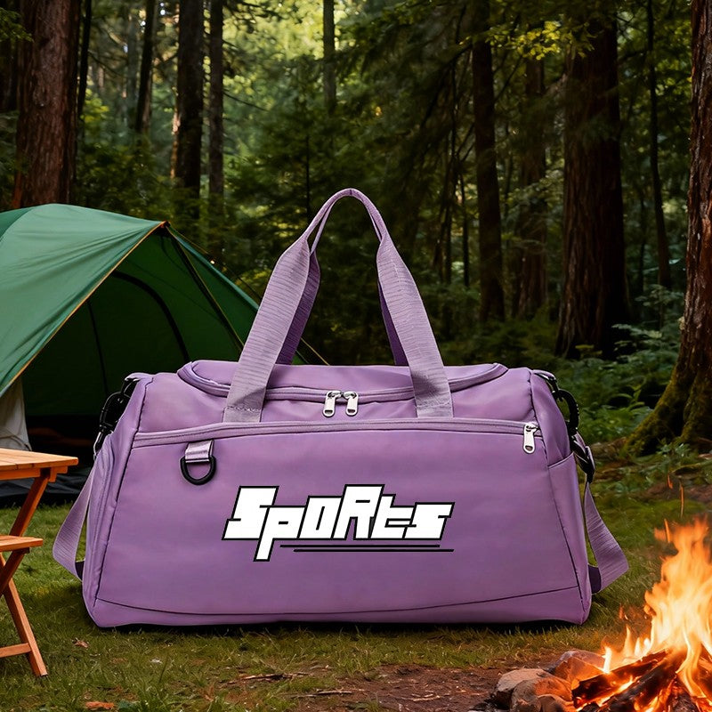 Multifunctional Large Capacity Handbag Waterproof Outdoor Travel Daypack with Wet Dry Shoe Compartment Trendy Fitness Sports Bag