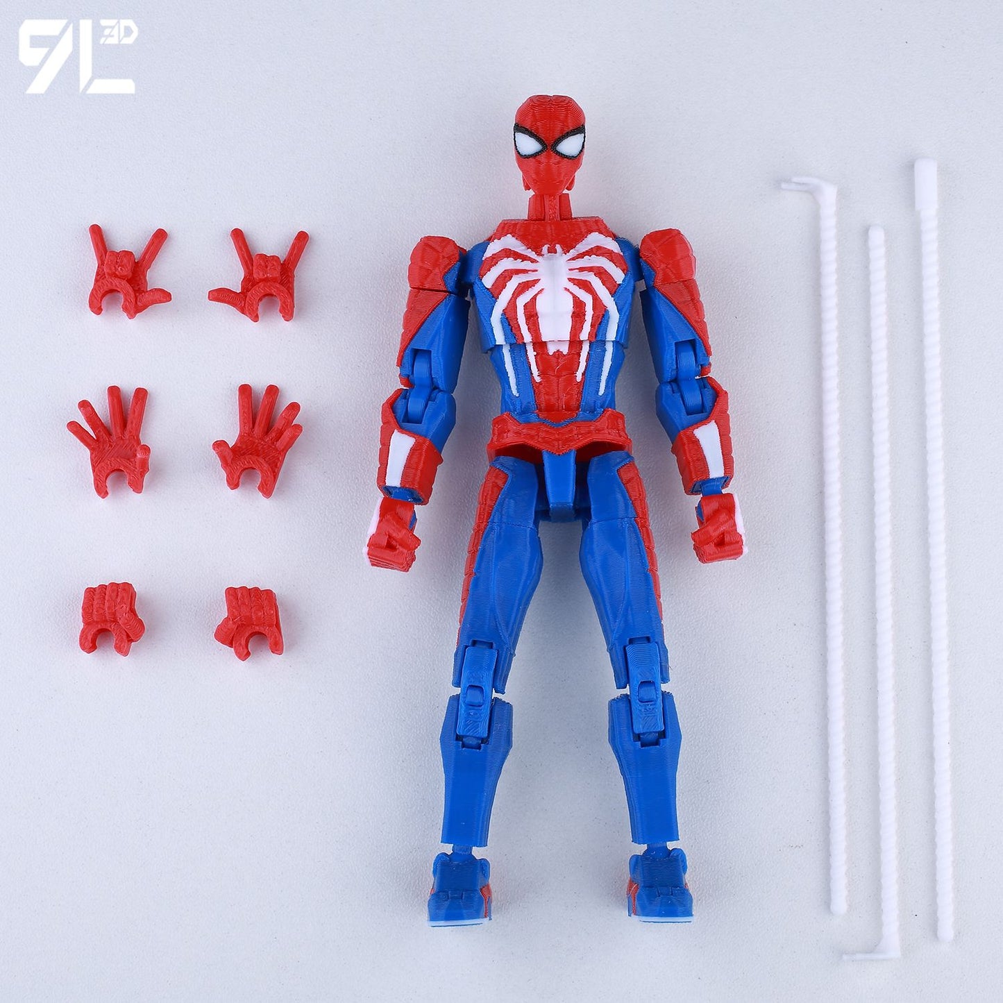 Boneco de Ação Multiarticulado 3D Impresso Dummy13 Homem-Aranha 9L3D Colecionável Marvel com Braços Articulados Boneco para Animação Stop Motion