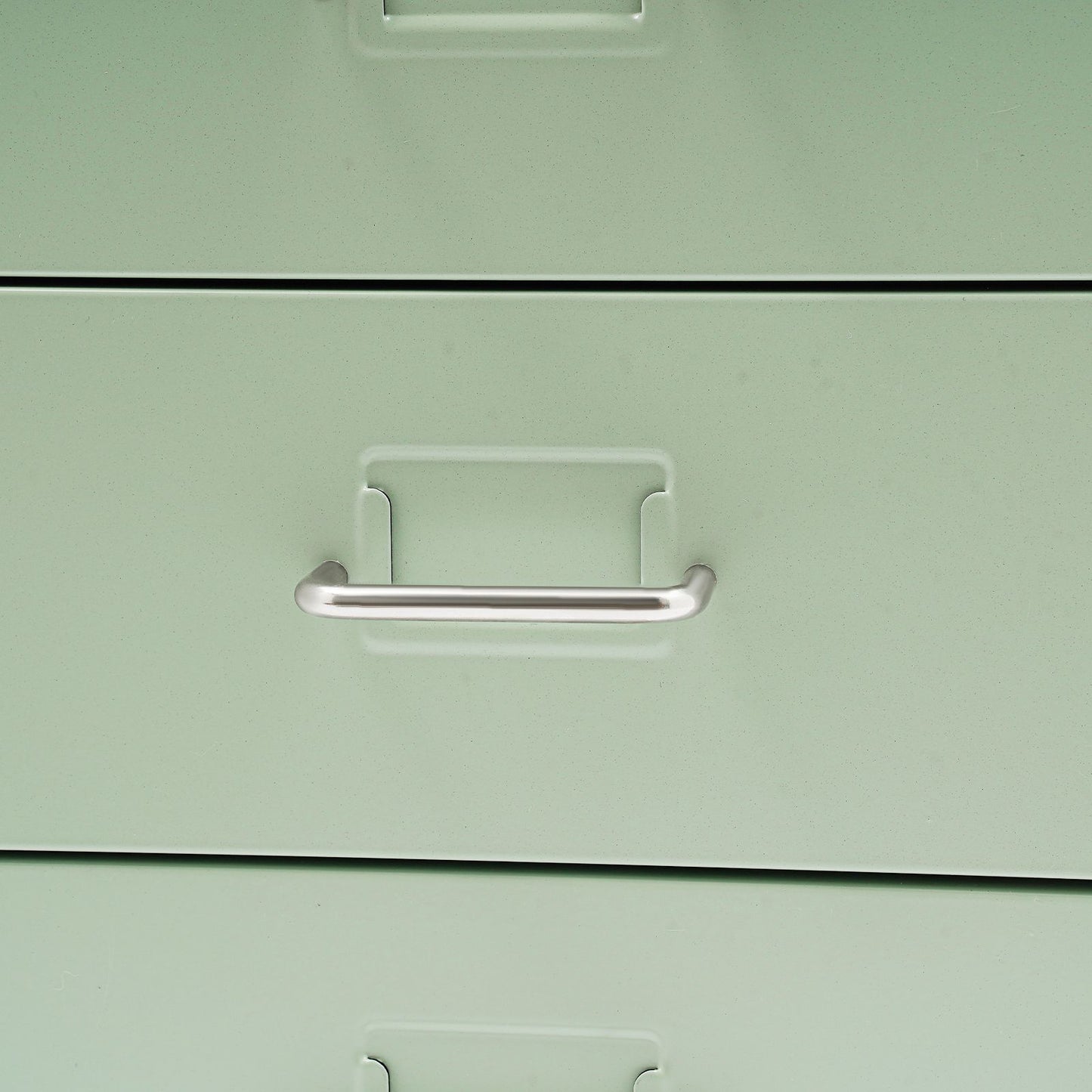 Gaveteiro de Metal com Rodas e Fechadura | Armário para Documentos com 6 Gavetas para Escritório em Casa, com Rodas | Branco-sujo/Verde/Amarelo