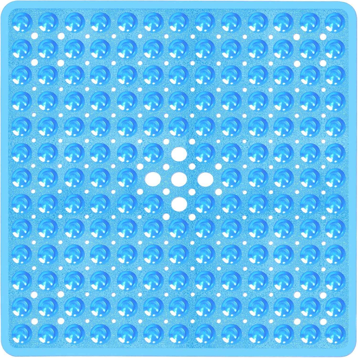 1pc 21x21inch Square Non-Slip Shower Mat – Anti-Slip Shower Mats– Secure Grip for Shower Stall Floors - Bathroom Mat Clear